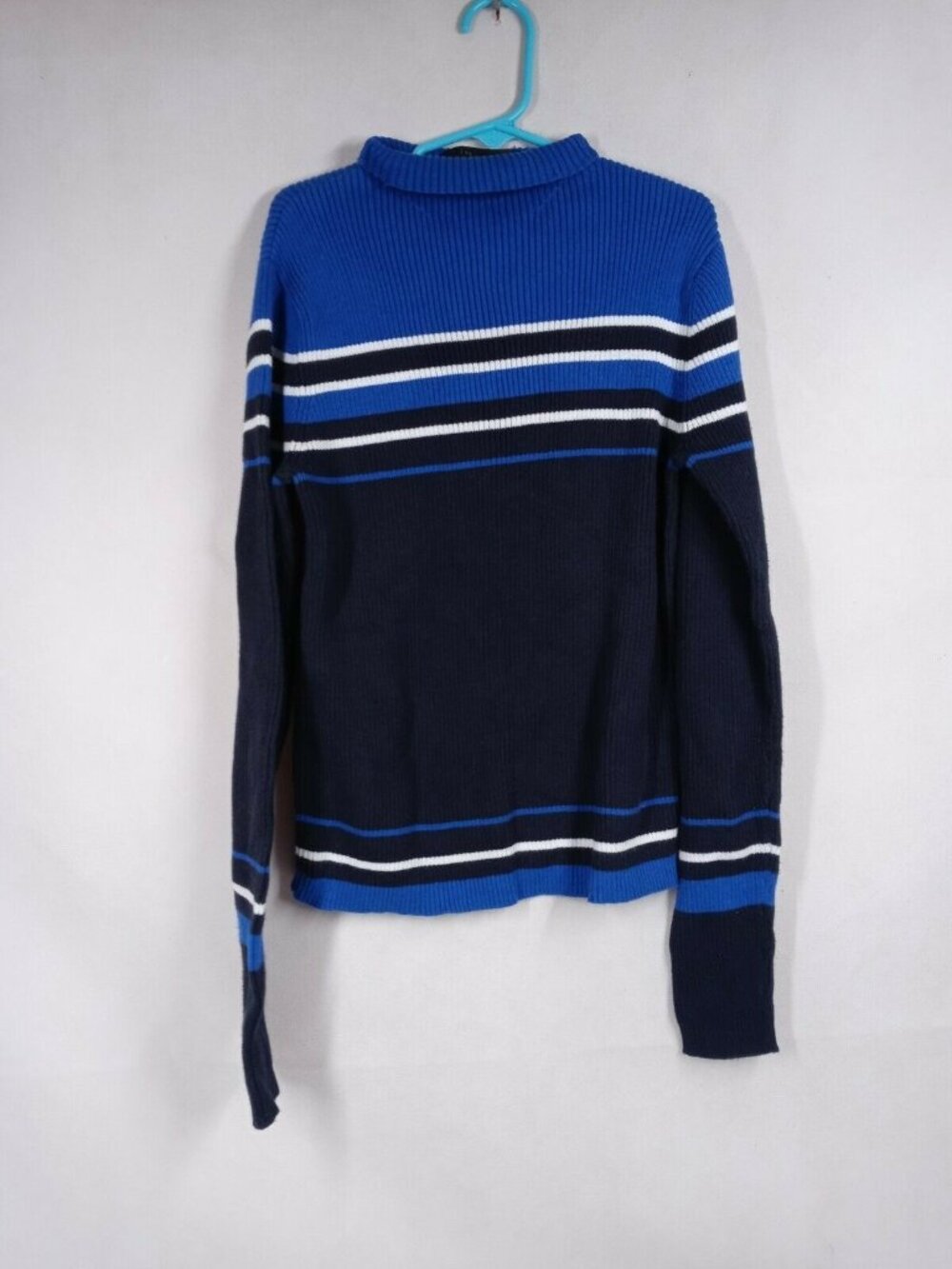 The Limited Girl's Blue & Black Turtleneck Sweater Size Small 100% Cotton